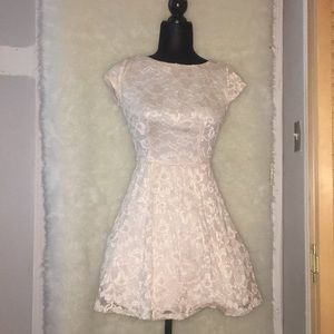 Cream and gold party dress
